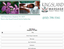 Tablet Screenshot of kingslandmassagedepot.com